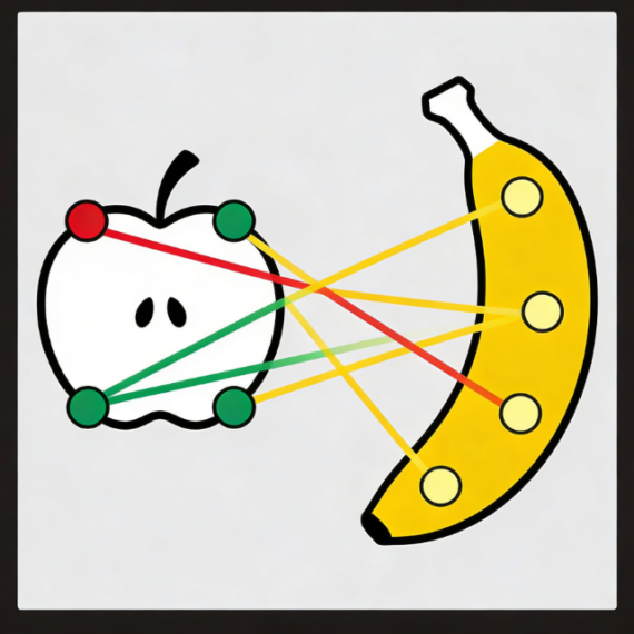 Fruit-Themed Color Connect-the-Dots (Apple + Banana)