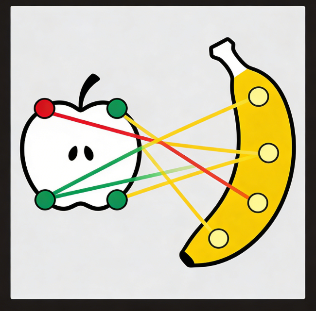 Fruit-Themed Color Connect-the-Dots (Apple + Banana)