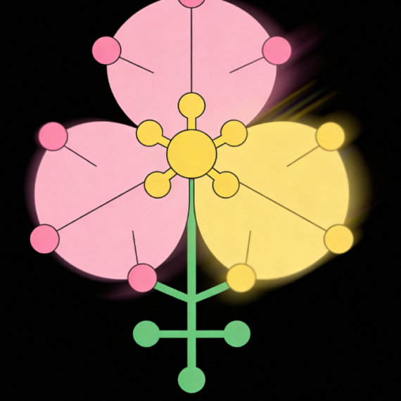 Cartoon Plant Connect-the-Dots (Small Flowers)